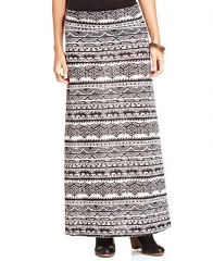 WornOnTV: Brittany’s black and white printed maxi skirt and green ...