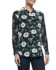 WornOnTV: Mindy’s black floral long sleeve blouse and green checked ...