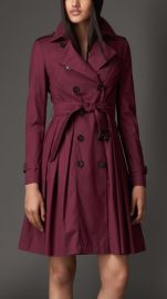 burberry pleated trench coat