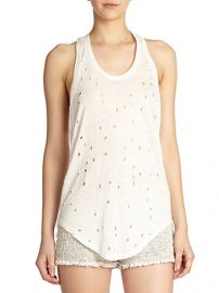 distressed white tank