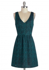 WornOnTV: Caroline’s blue and green patterned party dress and square ...