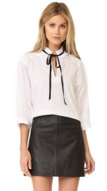 madam secretary tie neck blouse