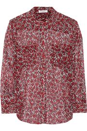 WornOnTV: Rebecca’s red leopard print blouse and studded lapel blazer ...