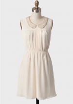WornOnTV: Magnolia’s cream dress with beaded peter pan collar on Hart ...