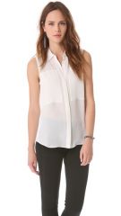 WornOnTV: Penny’s white shirt with large pockets and black open front ...