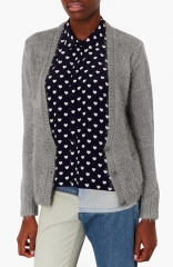 grey fluffy cardigan